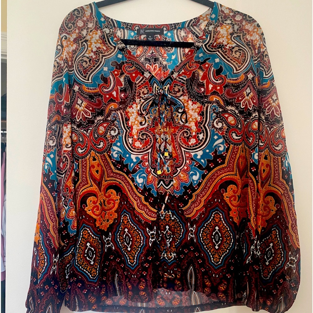 INC sheer tunic XL